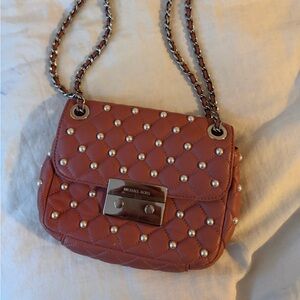 Michael Kors Sloan Pearl Chic Quilted Bag with Chain Strap shoulder bag